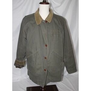 L.L. BEAN Womens XL Vintage Chore Jacket Coat Button Up Lined Cotton